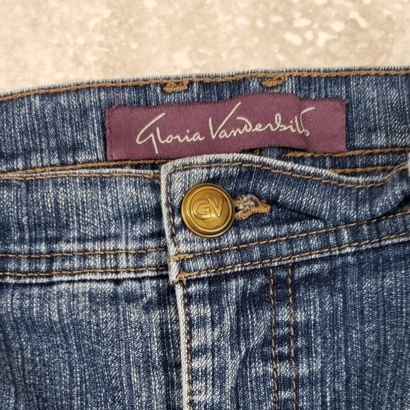 Amanda Gloria Vanderbilt Jeans Mid Rise Straight Leg Stretch Womens Size 10P - Picture 6 of 9